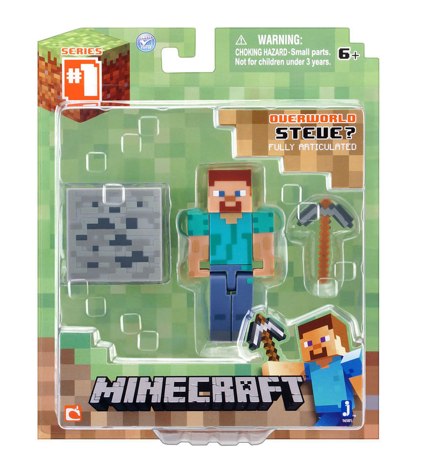 Minecraft - Steve com lobo bege e acessórios - 3dPrinted - Boneco Minecraft  - Magazine Luiza